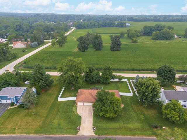 16064 Raintree Rd, Bloomington, IL 61705 - aerial view of property's location with rural landscape and rows of crops