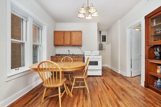 1630 S Fairfield Ave, Chicago, IL 60608 - dining room featuring a chandelier and wood finished floors