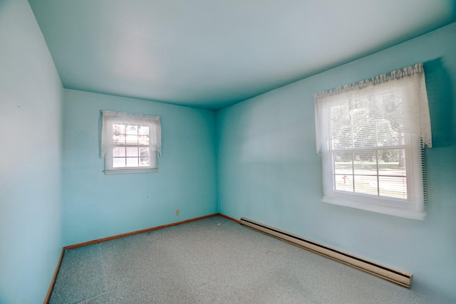 100 W Herron Ct, Watseka, IL 60970 - spare room featuring a baseboard heating unit and carpet flooring