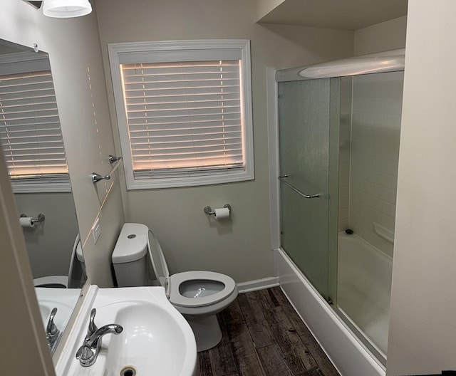 10N850 Rippburger Rd, Elgin, IL 60124 - full bathroom featuring wood finished floors and shower / bath combination with glass door