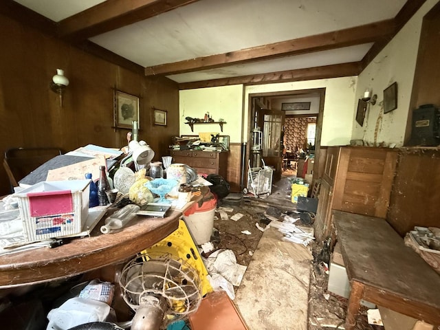 120 S Wabash Ave, Glenwood, IL 60425 - miscellaneous room with beam ceiling