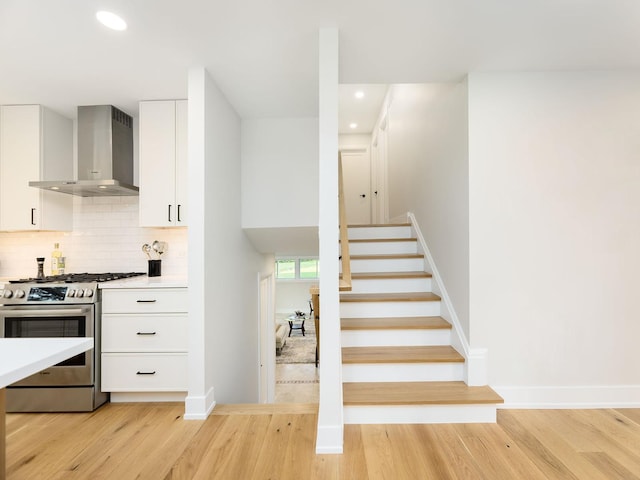 5028 Coyle Ave, Skokie, IL 60077 - staircase featuring wood finished floors and recessed lighting