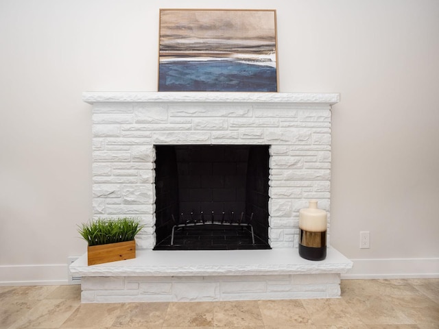 5028 Coyle Ave, Skokie, IL 60077 - detailed view of a fireplace and baseboards