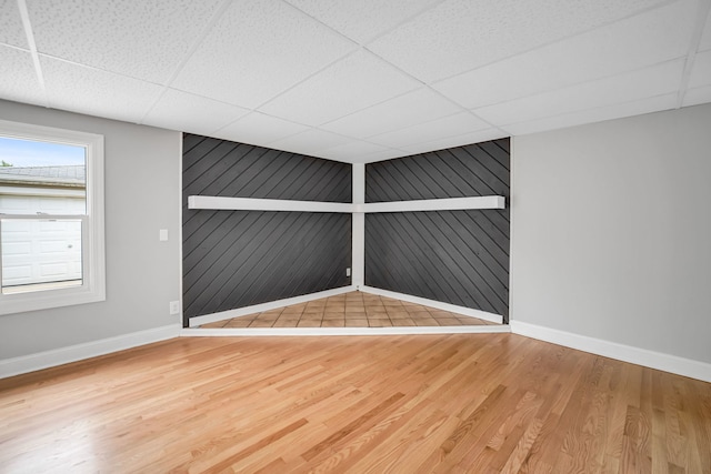 12247 S Avers Ave, Alsip, IL 60803 - empty room featuring a paneled ceiling and wood finished floors