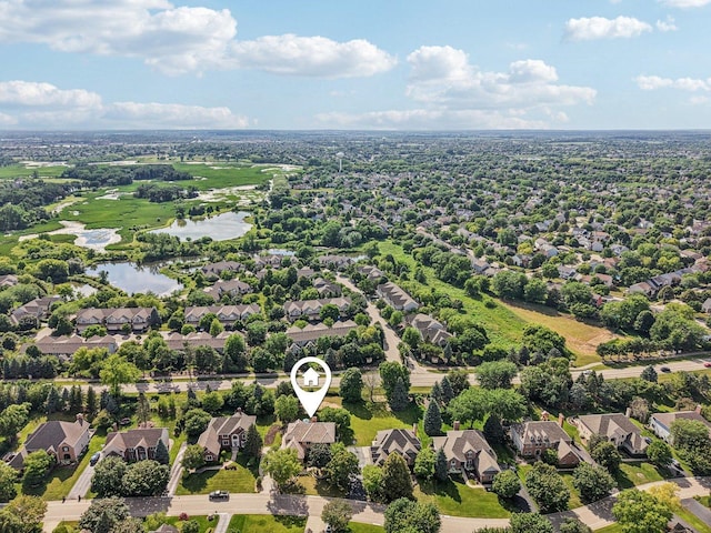 641 Mason Ln, Lake In The Hills, IL 60156 - aerial perspective of suburban area featuring a large body of water