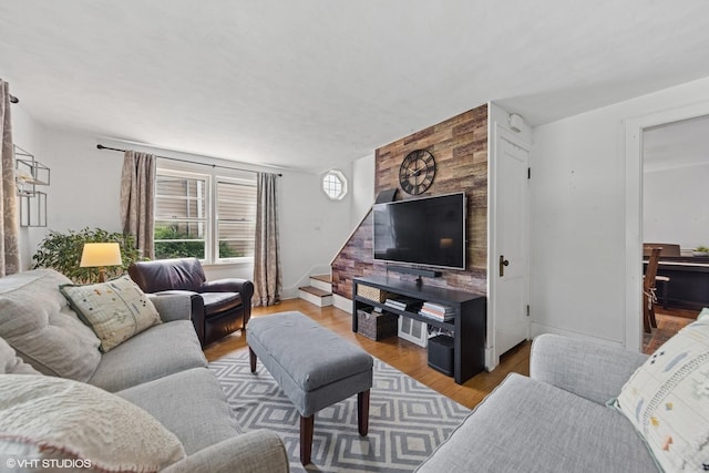861 Hill Ave, Glen Ellyn, IL 60137 - living area with wood finished floors and stairway