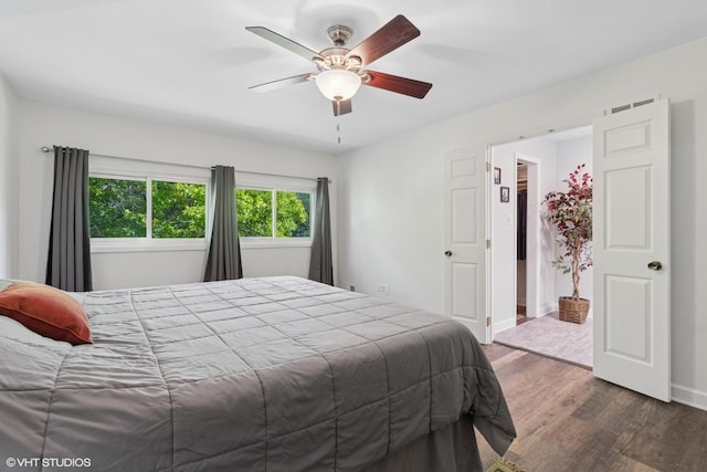 20 Brook Ln, Palos Park, IL 60464 - bedroom featuring wood finished floors and a ceiling fan