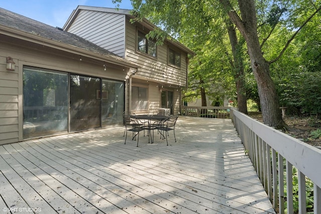 20 Brook Ln, Palos Park, IL 60464 - wooden deck featuring outdoor dining space