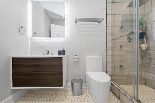 7715 Virginia Ct, Willowbrook, IL 60527 - full bathroom with vanity and a shower stall