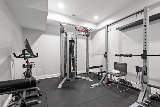 7715 Virginia Ct, Willowbrook, IL 60527 - workout area with baseboards and recessed lighting