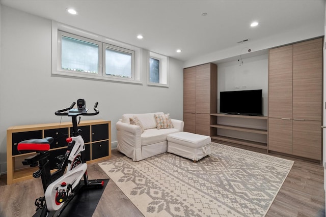 6223 S Ellis Ave, Chicago, IL 60637 - living room with light wood-style flooring and recessed lighting