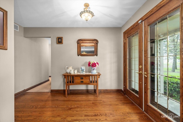 45W251 Ic Trl, Maple Park, IL 60151 - entryway with wood finished floors and french doors