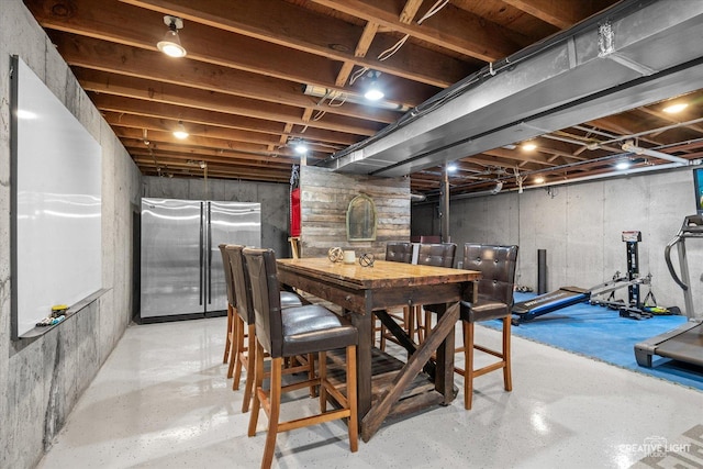 45W251 Ic Trl, Maple Park, IL 60151 - dining area with concrete floors
