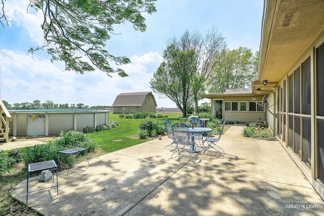 45W251 Ic Trl, Maple Park, IL 60151 - view of patio / terrace featuring an outdoor pool and outdoor dining space