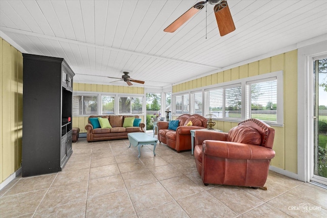 45W251 Ic Trl, Maple Park, IL 60151 - sunroom featuring tile patterned floors and wooden ceiling