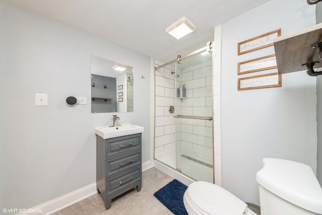 247 Tioga Ave, Bensenville, IL 60106 - full bathroom with a shower stall, vanity, and tile patterned flooring