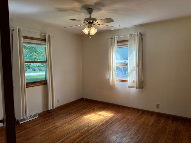 1536 Marberly Dr, Rockford, IL 61103 - spare room with hardwood / wood-style floors and a ceiling fan