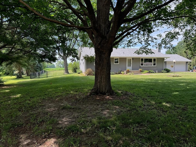 1536 Marberly Dr, Rockford, IL 61103 - view of yard featuring a garage