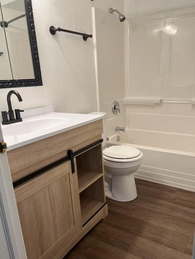 1208 Whispering Hills Ct Unit 1A, Naperville, IL 60540 - full bath with vanity,  shower combination, and wood finished floors