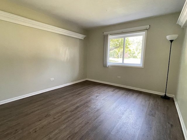 1208 Whispering Hills Ct Unit 1A, Naperville, IL 60540 - empty room featuring dark wood finished floors and baseboards