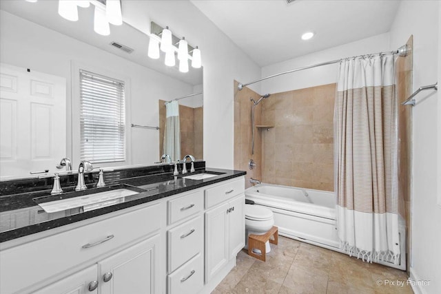 1124 W Diversey Pkwy Unit 2W, Chicago, IL 60614 - full bath featuring shower / bath combination with curtain, double vanity, and tile patterned flooring