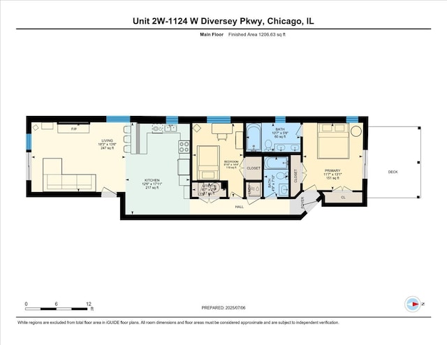 1124 W Diversey Pkwy Unit 2W, Chicago, IL 60614 - view of floor plan / room layout