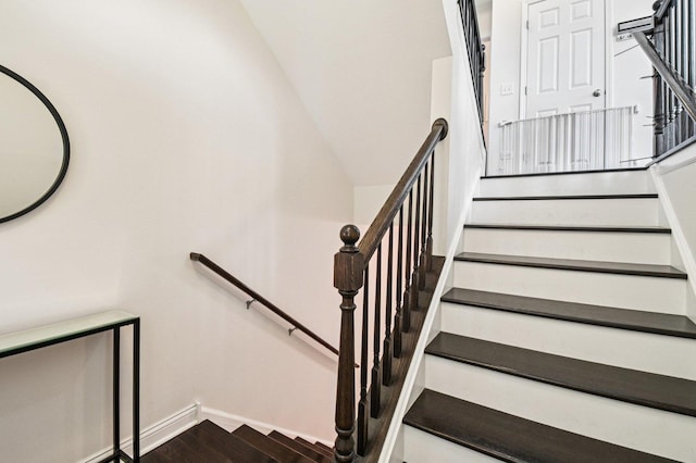 2903 Henley Ln, Naperville, IL 60540 - staircase with baseboards and wood finished floors