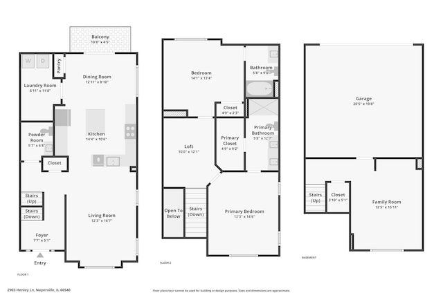 2903 Henley Ln, Naperville, IL 60540 - view of property floor plan