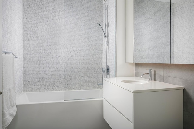 2 E Erie St Unit 2702, Chicago, IL 60611 - bathroom with vanity and shower / tub combination