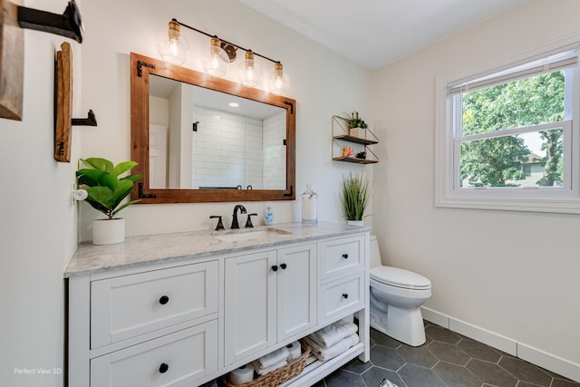 985 W Bauer Rd, Naperville, IL 60563 - full bathroom with vanity, tile patterned floors, and a shower