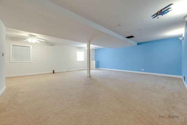 1538 Queen Ann Ln, Gurnee, IL 60031 - basement with carpet flooring