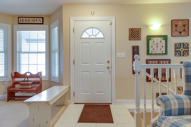 1538 Queen Ann Ln, Gurnee, IL 60031 - foyer entrance with baseboards and light tile patterned floors
