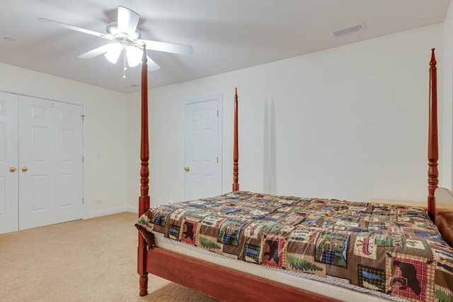 1538 Queen Ann Ln, Gurnee, IL 60031 - carpeted bedroom featuring a ceiling fan and baseboards
