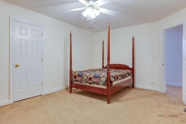 1538 Queen Ann Ln, Gurnee, IL 60031 - carpeted bedroom featuring baseboards and a ceiling fan