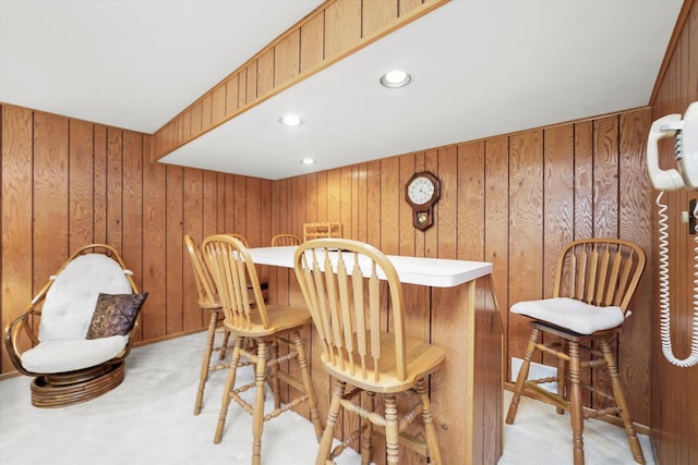 15138 S 75th Ct Unit 0, Orland Park, IL 60462 - indoor dry bar with wood walls, light colored carpet, and recessed lighting