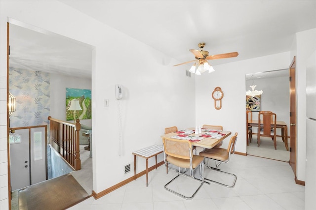 15138 S 75th Ct Unit 0, Orland Park, IL 60462 - dining area with baseboards and ceiling fan
