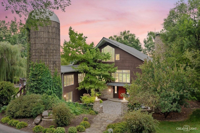51 Chippewa Dr, Oswego, IL 60543 - view of front of home with a chimney