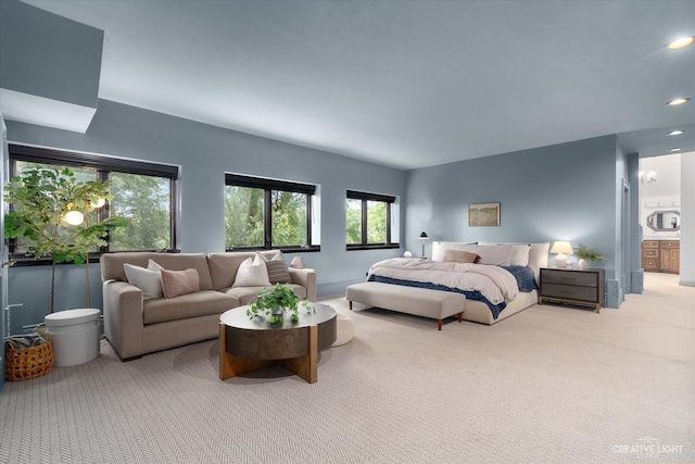 51 Chippewa Dr, Oswego, IL 60543 - carpeted bedroom featuring recessed lighting and connected bathroom