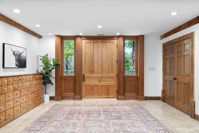 51 Chippewa Dr, Oswego, IL 60543 - tiled entrance foyer with recessed lighting and baseboards