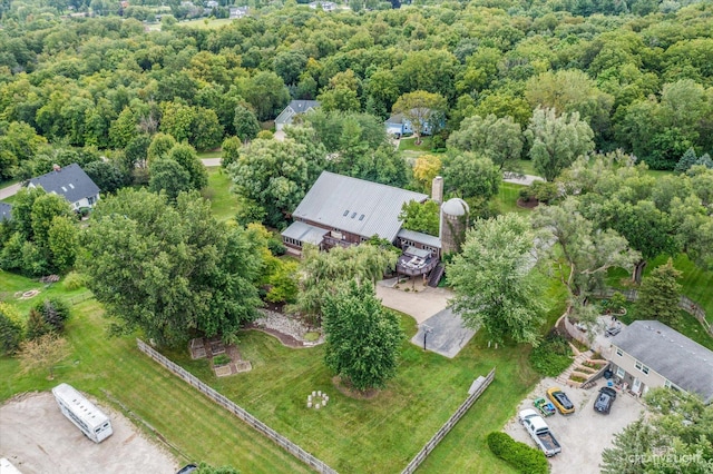 51 Chippewa Dr, Oswego, IL 60543 - aerial view of a heavily wooded area