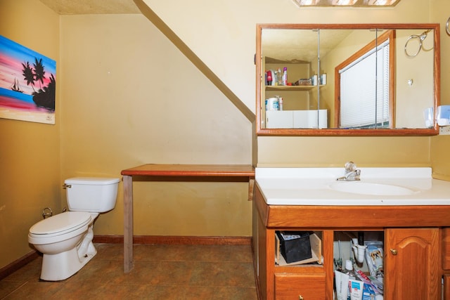 17366 Walden Rd, Hudson, IL 61748 - half bathroom featuring vanity and tile patterned flooring