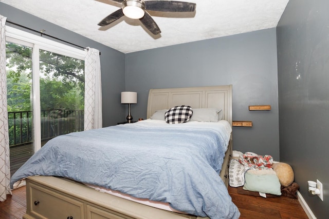 17366 Walden Rd, Hudson, IL 61748 - bedroom featuring wood finished floors and a ceiling fan