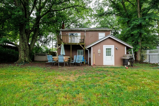 17366 Walden Rd, Hudson, IL 61748 - back of property with a chimney
