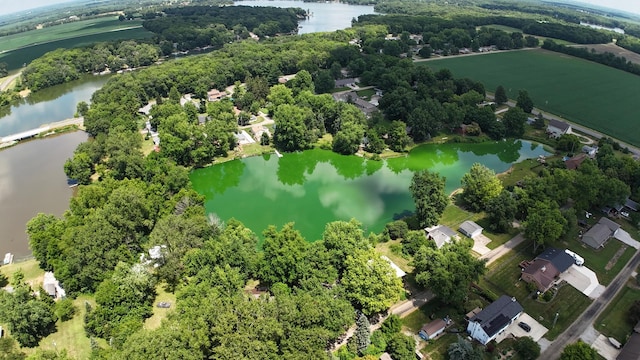 17366 Walden Rd, Hudson, IL 61748 - aerial overview of property's location with a large body of water