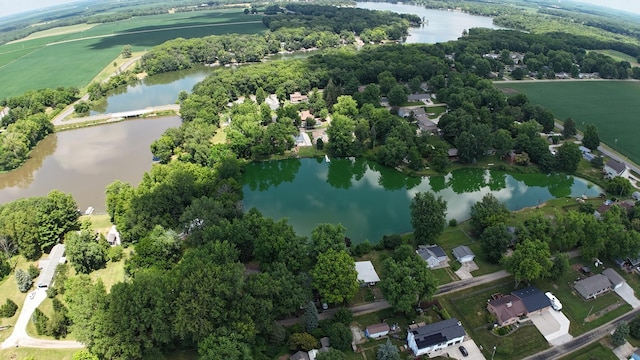17366 Walden Rd, Hudson, IL 61748 - aerial view of property and surrounding area featuring a nearby body of water