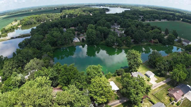 17366 Walden Rd, Hudson, IL 61748 - aerial view of property and surrounding area with a large body of water