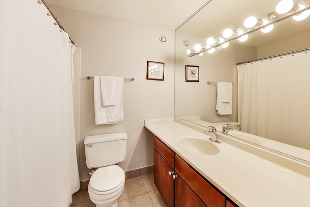 30 E Huron St Unit 2603, Chicago, IL 60611 - full bathroom featuring vanity, tile patterned flooring, and curtained shower