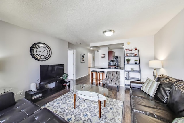 30 E Huron St Unit 2603, Chicago, IL 60611 - living room with wood finished floors and a textured ceiling