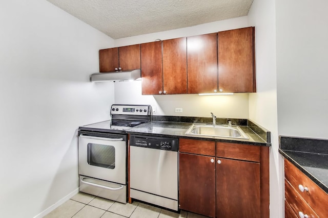 30 E Huron St Unit 2603, Chicago, IL 60611 - kitchen with appliances with stainless steel finishes, extractor fan, light tile patterned flooring, and a textured ceiling