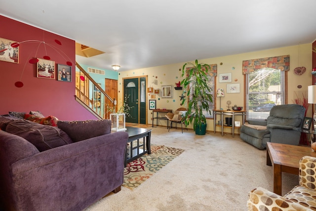 255 Ironbark Ct, Bolingbrook, IL 60440 - living room with stairs and carpet flooring